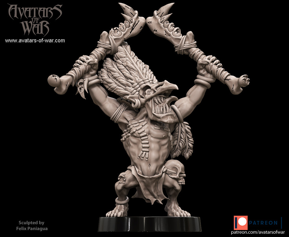 GOBLIN - Forest Goblin Chief - BR - GOBLIN - Fantasy – Avatars of War - Legendary Heroes Patreon June 2021 - Batch 1a