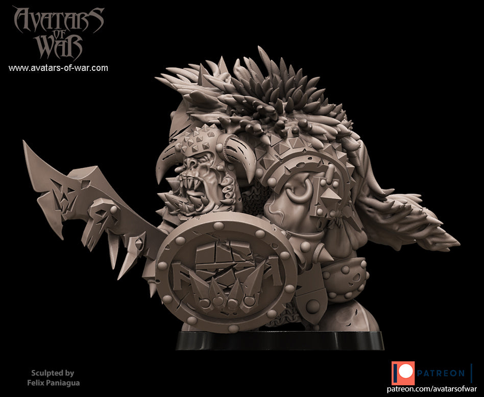 ORC - Orc Warboss01 - BR - ORCS - Fantasy – Avatars of War - Legendary Heroes Patreon May 2021 - Batch 3