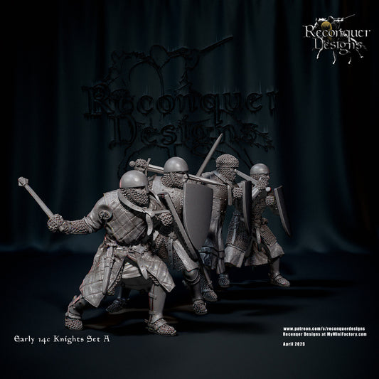RD - Knights Early 14th Century Set A Dismounted V2 - BR - Historical - Reconquer Designs