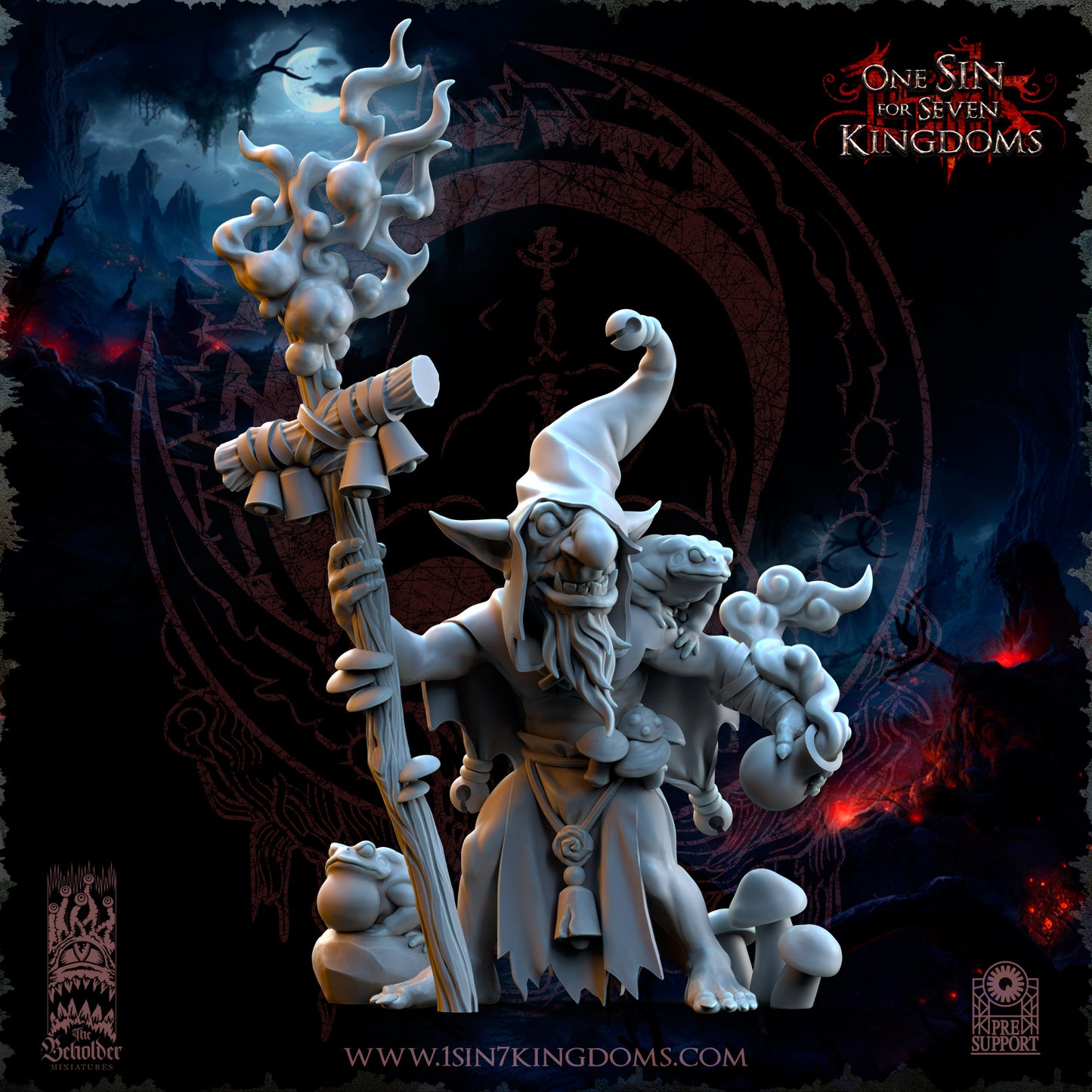 EE - Ohru Tree Shepherd - MULTI – ELFES À FEUILLES PERSISTANTES - Fantasy – The Beholder Miniatures 25-04
