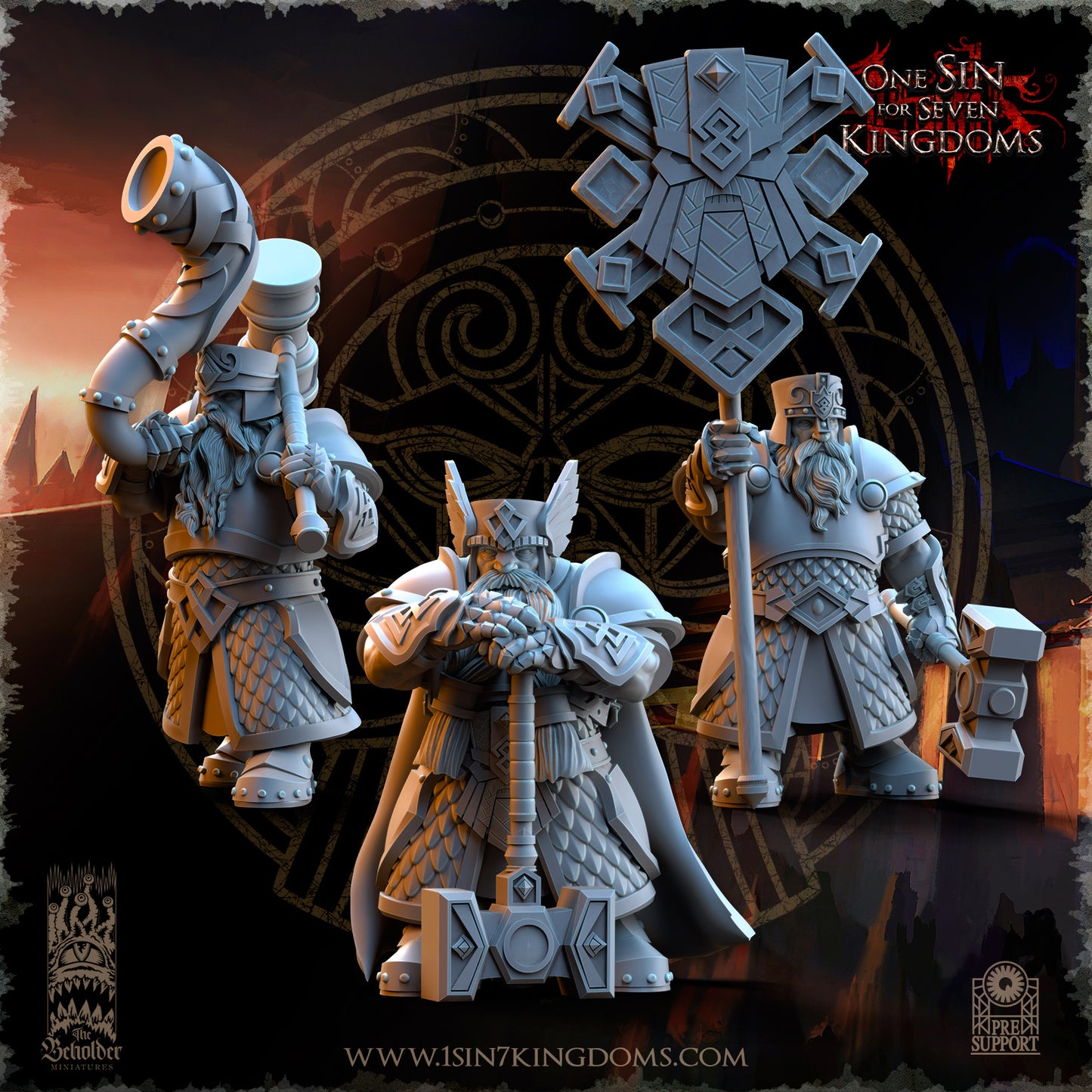 DK - Ingénieurs de guerre - BR – ROYAUME DES NAINS - Fantasy – The Beholder Miniatures 25-05 Nouveau