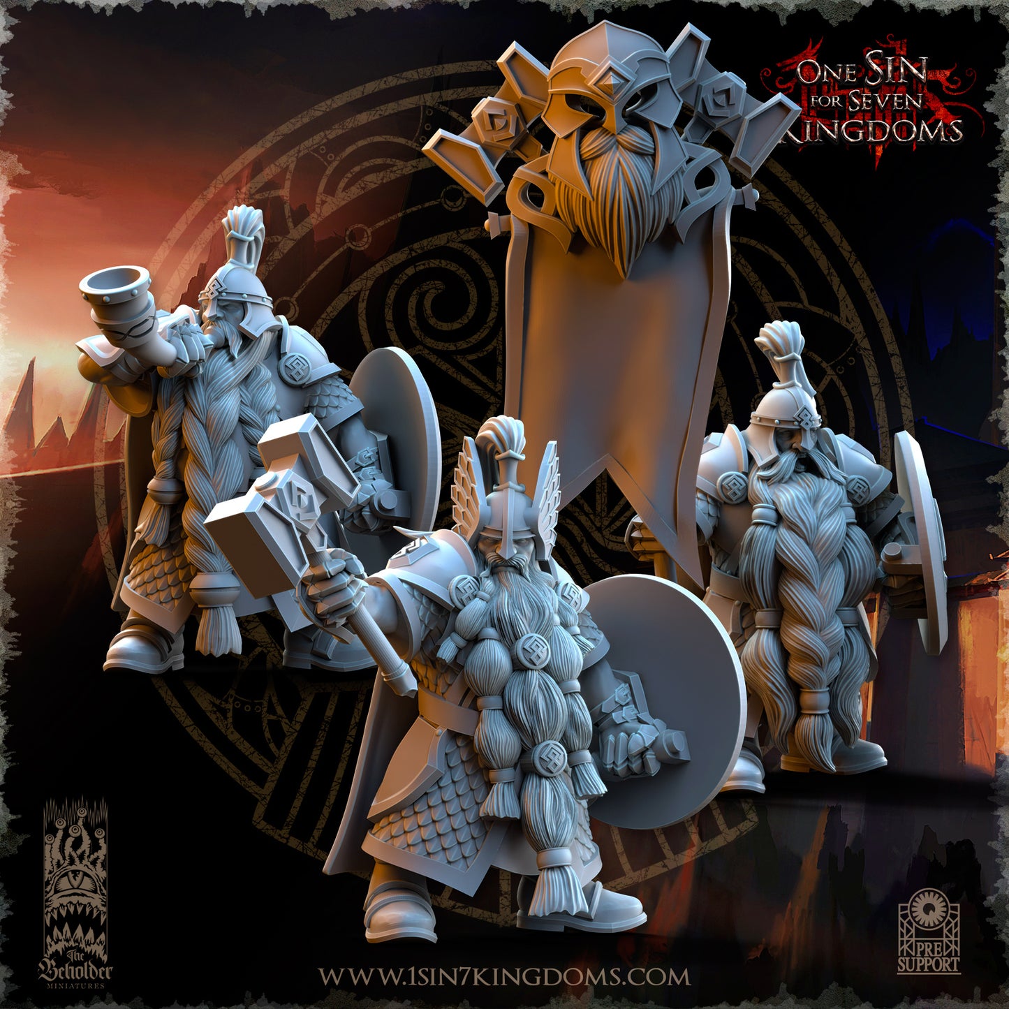 DK - Ingénieurs de guerre - BR – ROYAUME DES NAINS - Fantasy – The Beholder Miniatures 25-05 Nouveau