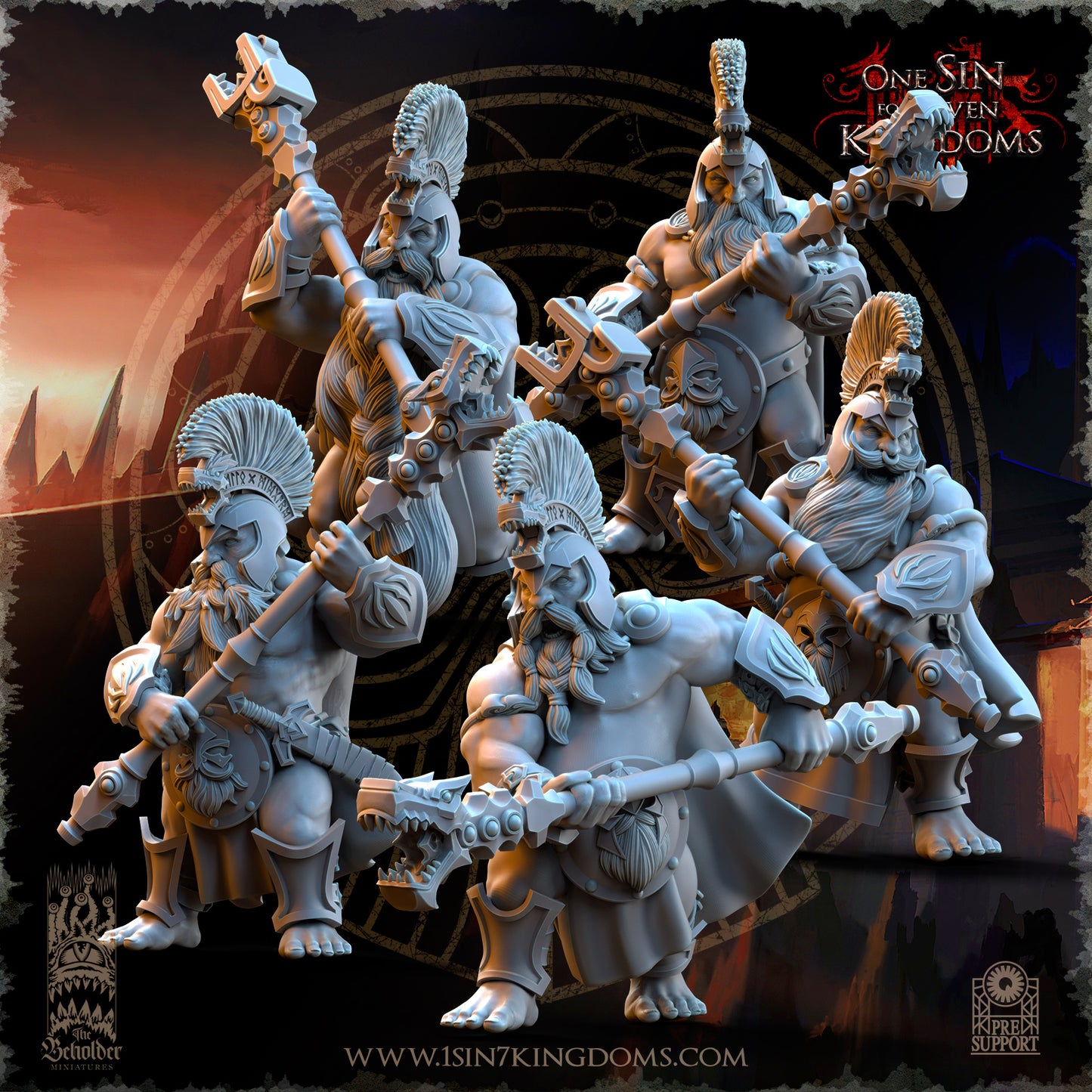 DK - Ingénieurs de guerre - BR – ROYAUME DES NAINS - Fantasy – The Beholder Miniatures 25-05 Nouveau
