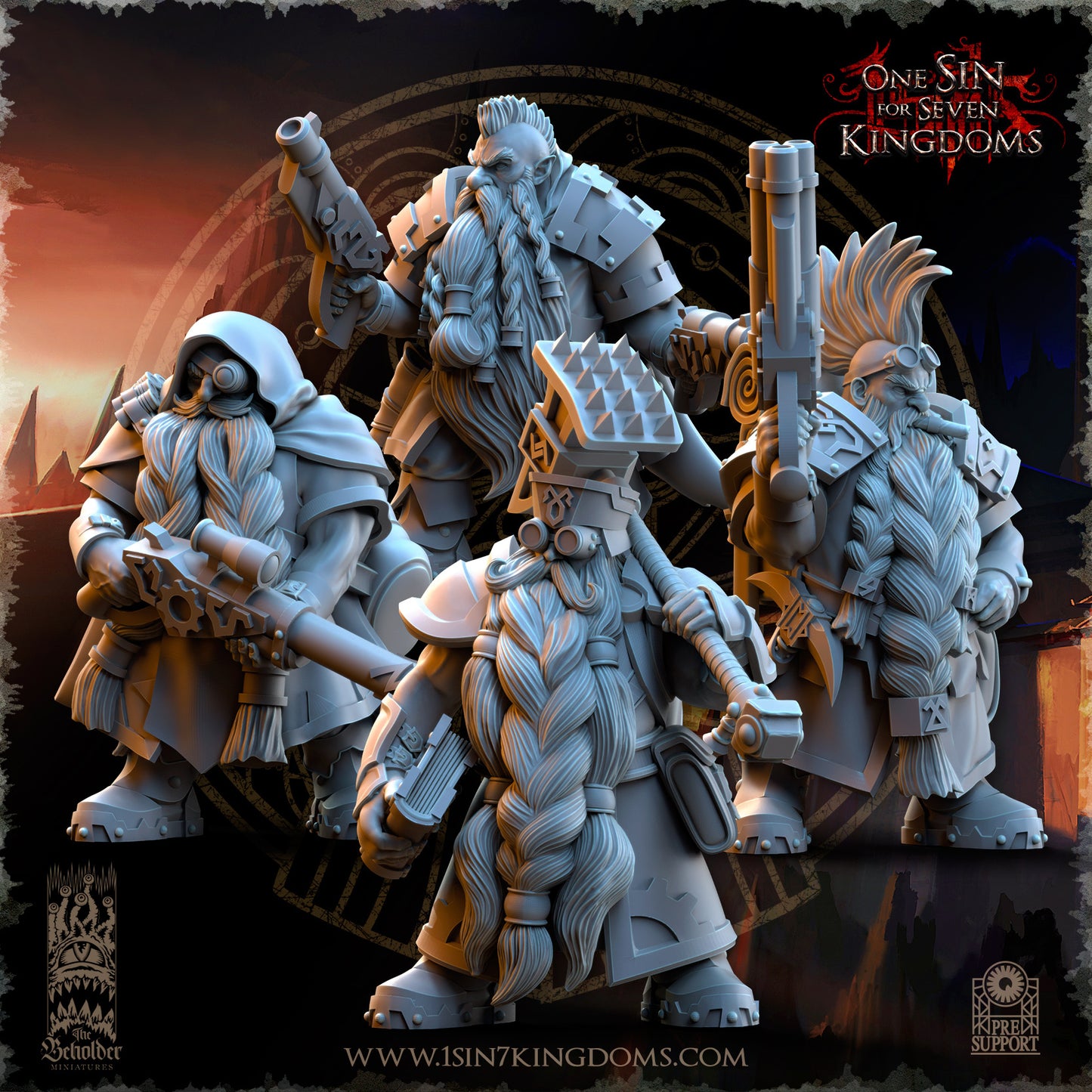 DK - War Engineers - BR – DWARVEN KINGDOM - Fantasy – The Beholder Miniatures 25-05