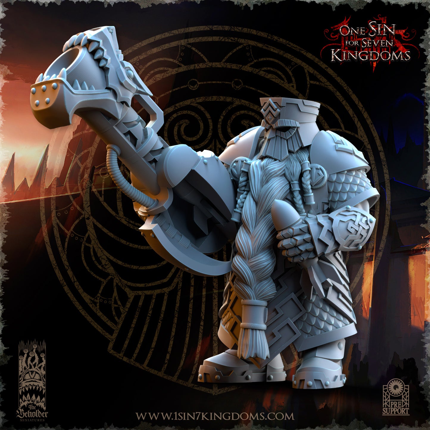 DK - Snapdragons Command Group - BR – DWARVEN KINGDOM - Fantasy – The Beholder Miniatures 25-04