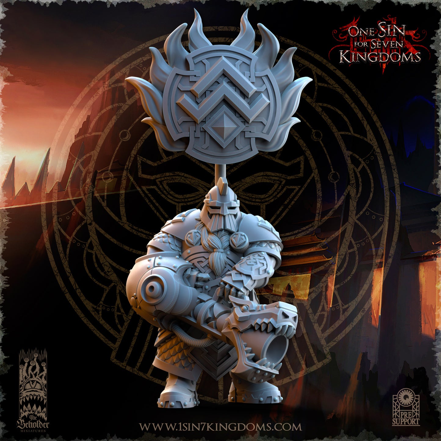 DK - Snapdragons Command Group - BR – DWARVEN KINGDOM - Fantasy – The Beholder Miniatures 25-04