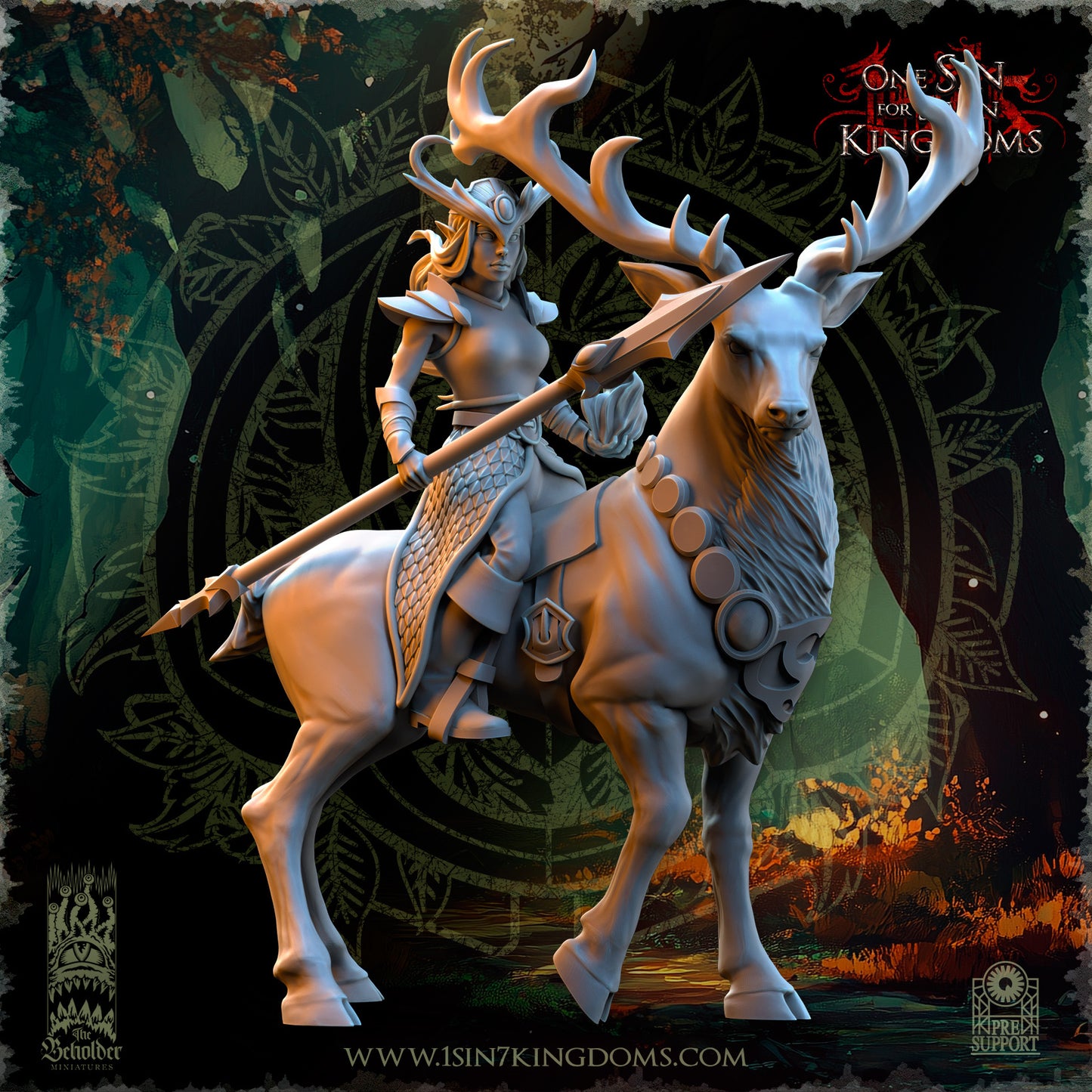 EE - Deepwood Maidens with flame - BR - EVERGREEN ELVES - The Beholder Miniatures 25-09 Novità