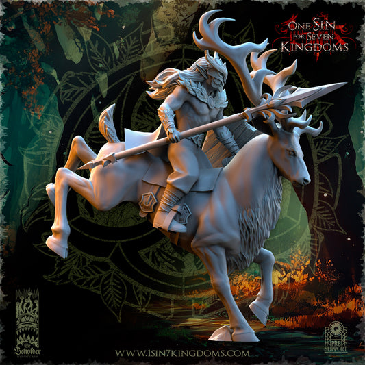 EE - Deepwood Riders with shield- BR - EVERGREEN ELVES - The Beholder Miniatures 25-08 Novità
