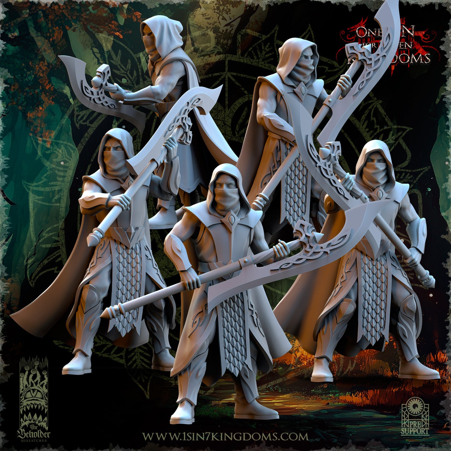 EE - Ohru Tree Shepherd - MULTI – ELFES À FEUILLES PERSISTANTES - Fantasy – The Beholder Miniatures 25-04