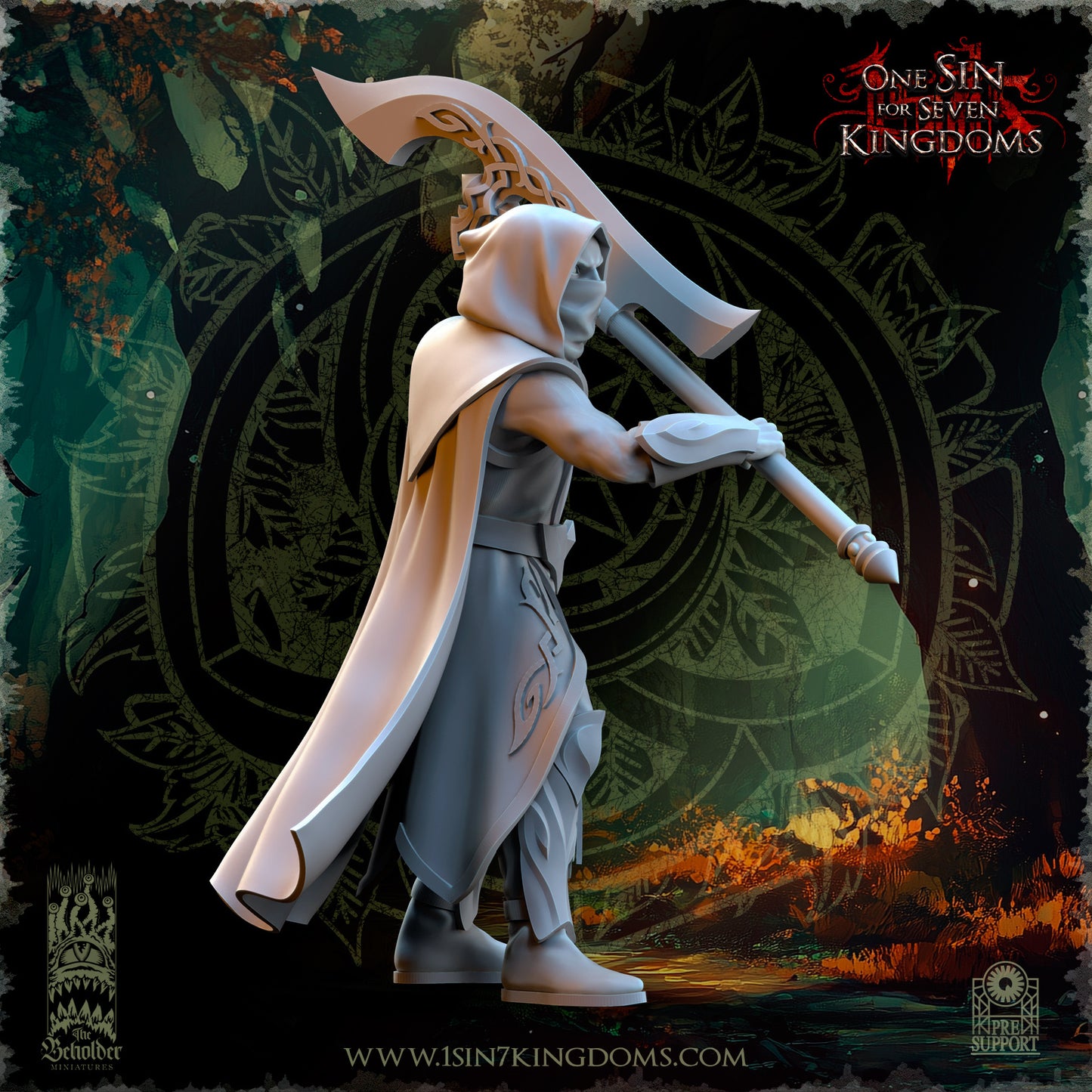EE - Ohru Tree Shepherd - MULTI – ELFES À FEUILLES PERSISTANTES - Fantasy – The Beholder Miniatures 25-04