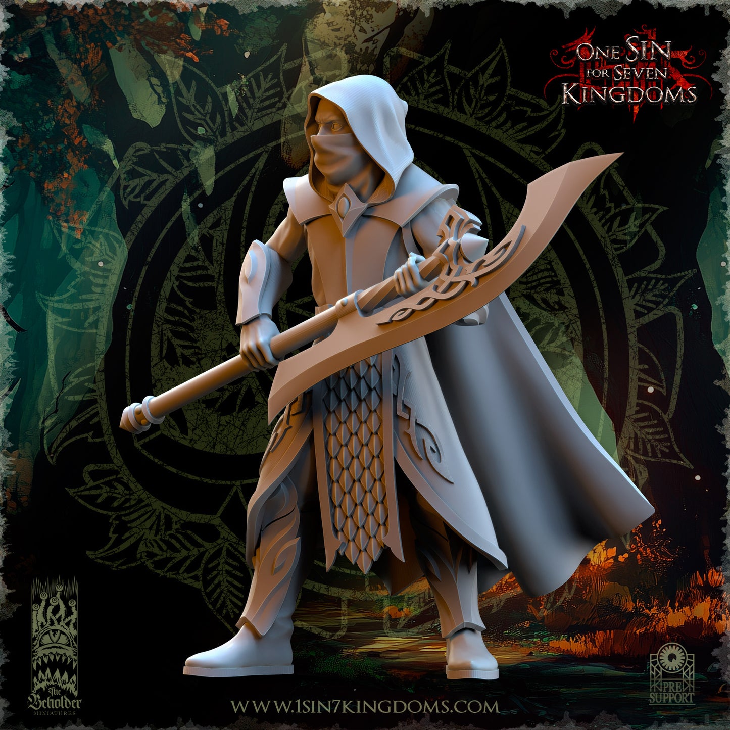 EE - Ohru Tree Shepherd - MULTI – ELFES À FEUILLES PERSISTANTES - Fantasy – The Beholder Miniatures 25-04