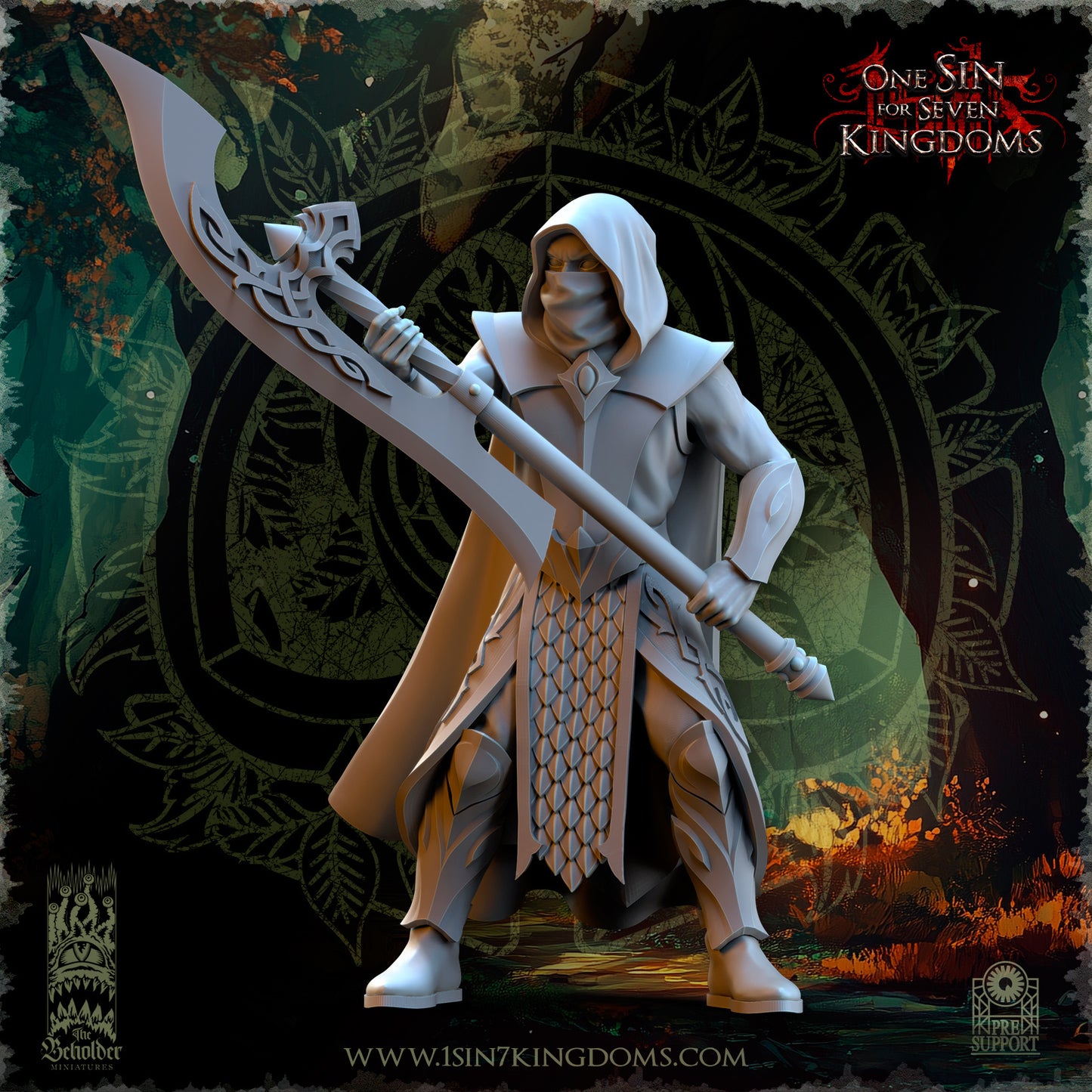 EE - Ohru Tree Shepherd - MULTI – ELFES À FEUILLES PERSISTANTES - Fantasy – The Beholder Miniatures 25-04