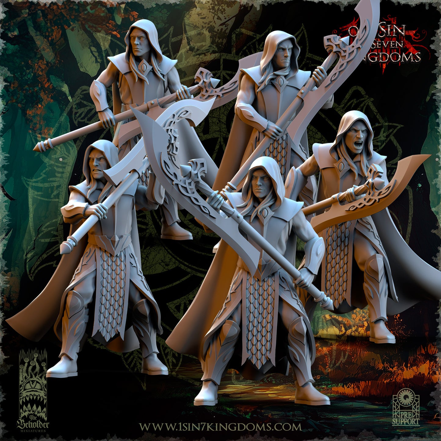 EE - Ohru Tree Shepherd - MULTI – ELFES À FEUILLES PERSISTANTES - Fantasy – The Beholder Miniatures 25-04