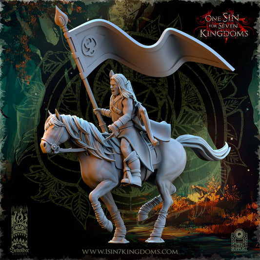 EE - Meadow Riders Command Group - BR - EVERGREEN ELVES - The Beholder Miniatures 25-08 Novità