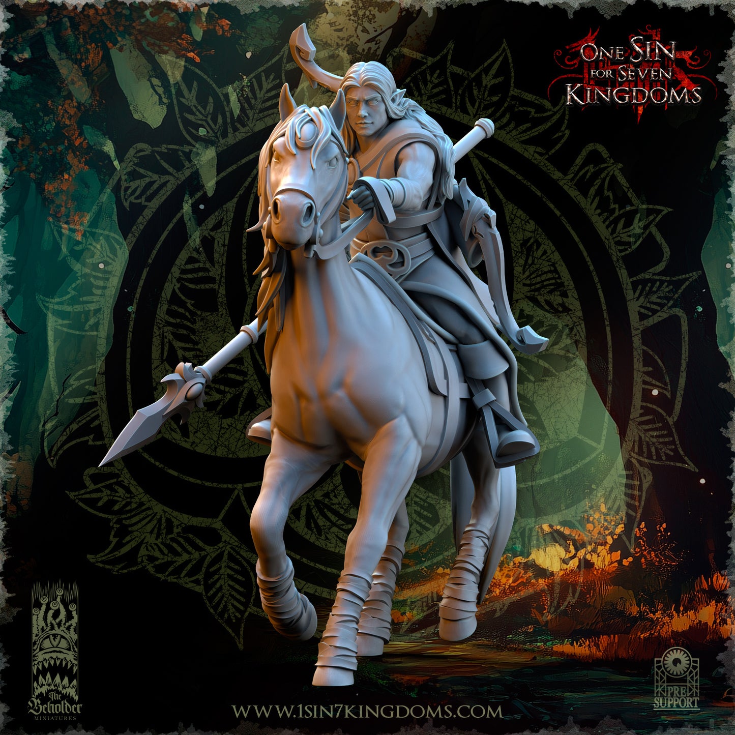 EE - Ohru Tree Shepherd - MULTI – ELFES À FEUILLES PERSISTANTES - Fantasy – The Beholder Miniatures 25-04