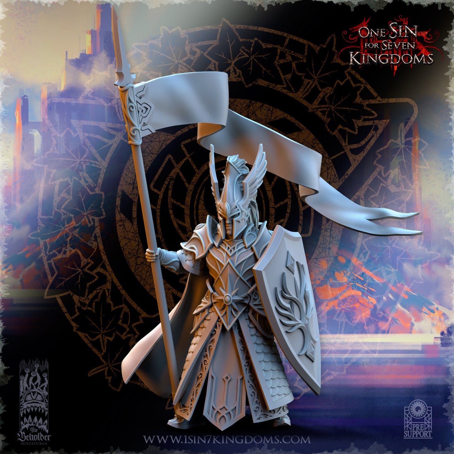 EE - Ohru Tree Shepherd - MULTI – ELFES À FEUILLES PERSISTANTES - Fantasy – The Beholder Miniatures 25-04