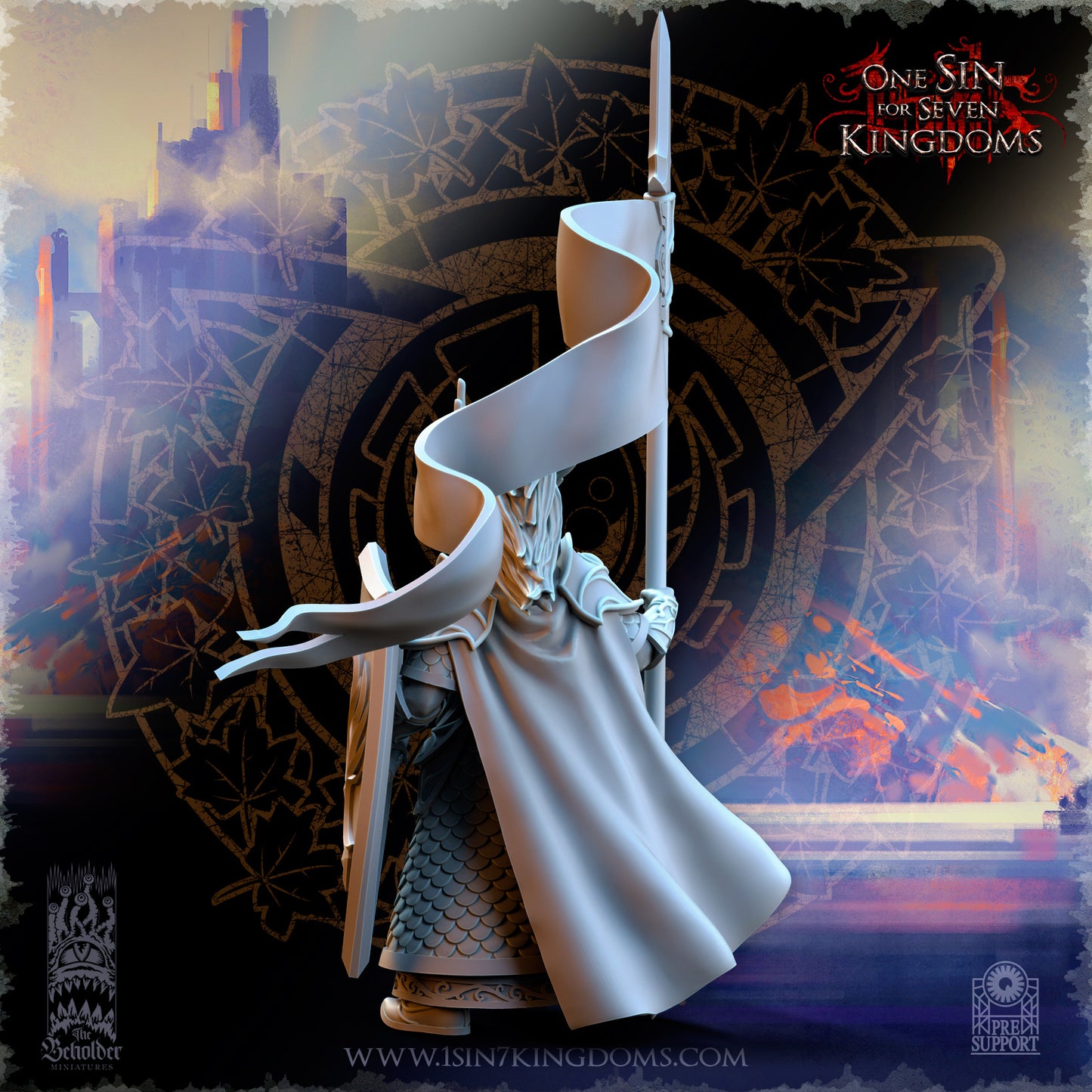 EE - Ohru Tree Shepherd - MULTI – ELFES À FEUILLES PERSISTANTES - Fantasy – The Beholder Miniatures 25-04