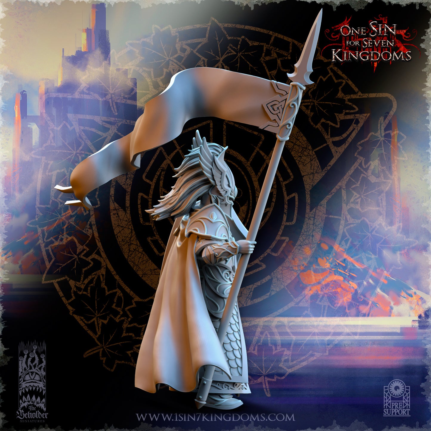 EE - Ohru Tree Shepherd - MULTI – ELFES À FEUILLES PERSISTANTES - Fantasy – The Beholder Miniatures 25-04