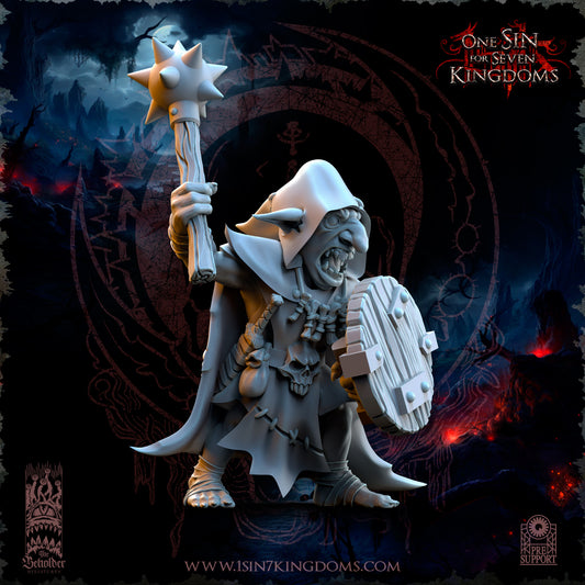 BH - Goblins Warriors with hand weapon - BR - THE BLACK HORDE - GOBLIN - The Beholder Miniatures