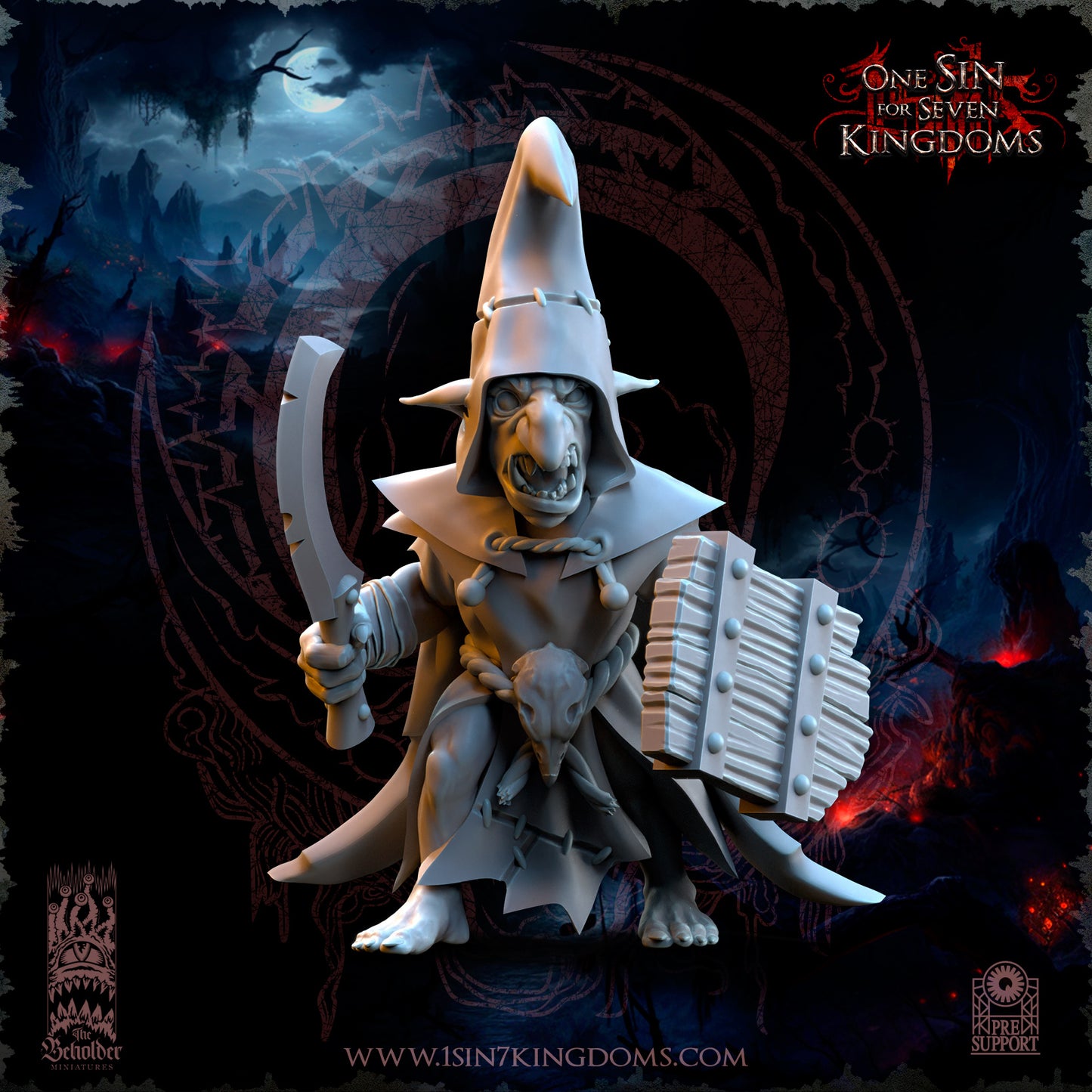 EE - Ohru Tree Shepherd - MULTI – ELFES À FEUILLES PERSISTANTES - Fantasy – The Beholder Miniatures 25-04