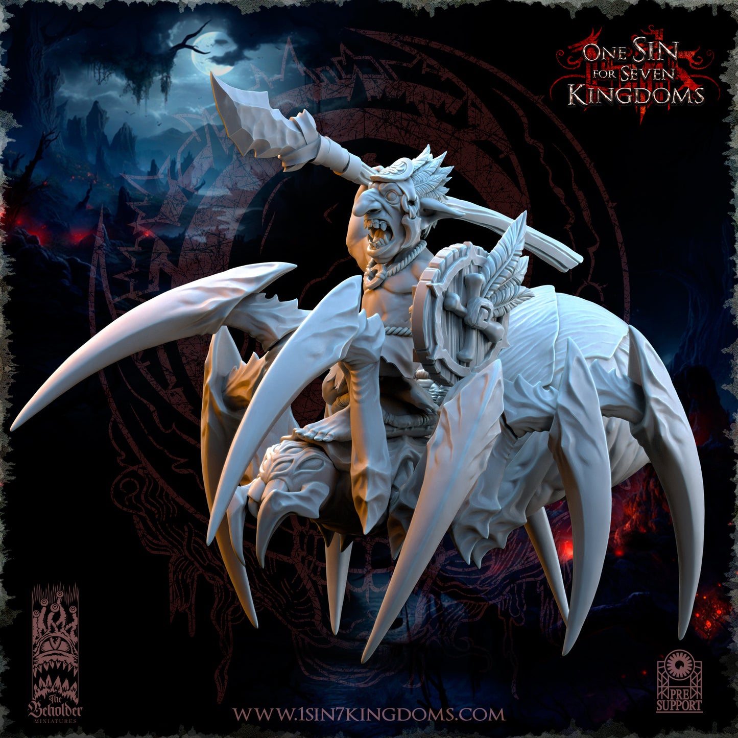 EE - Ohru Tree Shepherd - MULTI – ELFES À FEUILLES PERSISTANTES - Fantasy – The Beholder Miniatures 25-04