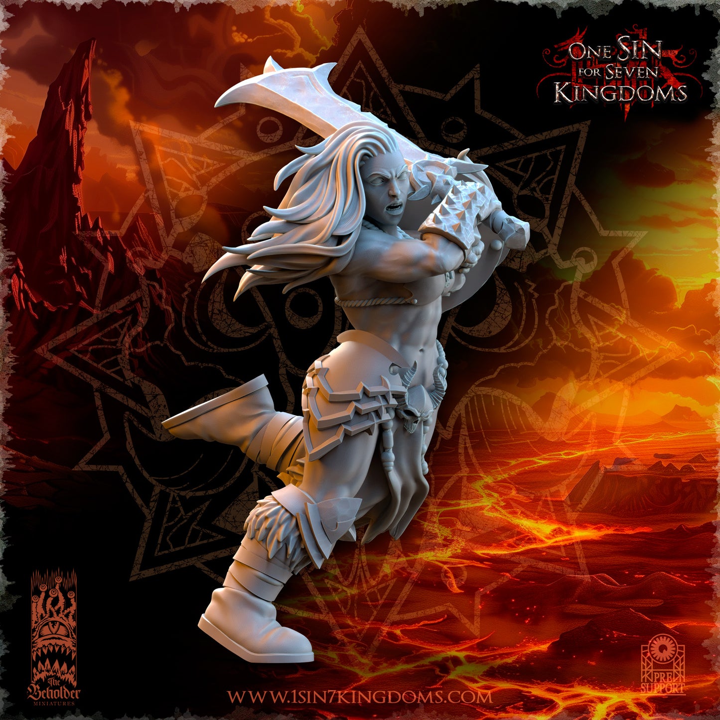 EE - Ohru Tree Shepherd - MULTI – ELFES À FEUILLES PERSISTANTES - Fantasy – The Beholder Miniatures 25-04