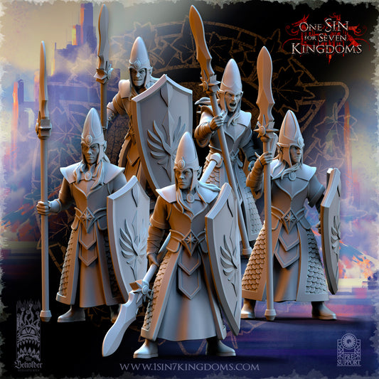 EE - Royal Guard - BR - EVERGREEN ELVES - The Beholder Miniatures 25-08