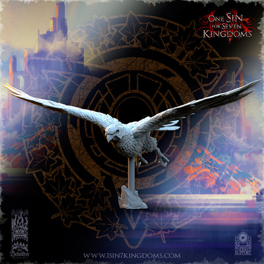 SE - Royal Eagle 2 with Helmet - BR – SILVERMOON ELVES - MONSTER - Fantasy – The Beholder Miniatures 24-06