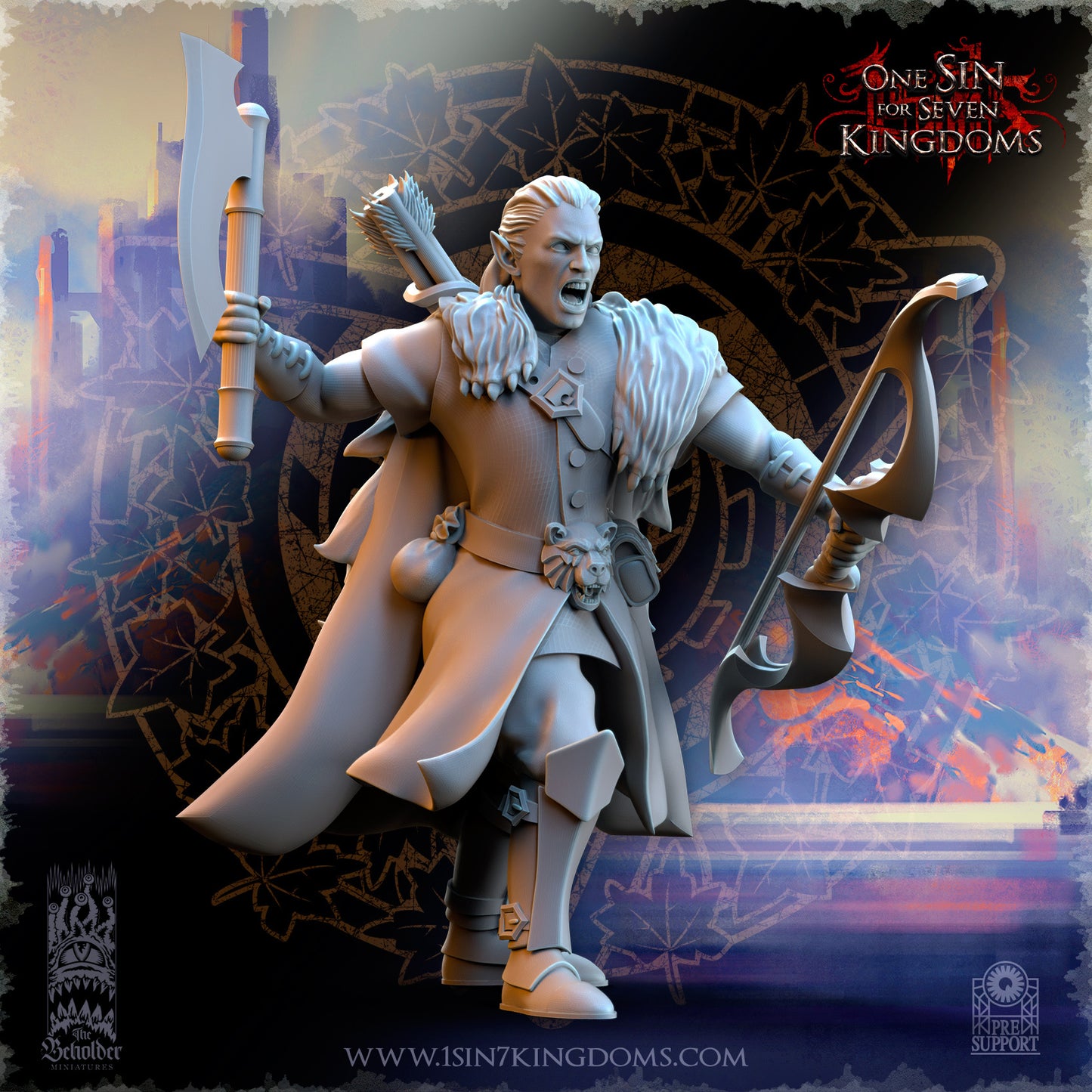 SE - Woodmen - BR – SILVERMOON ELVES - Fantasy – The Beholder Miniatures 25-05