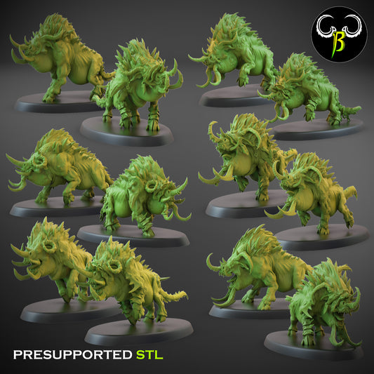 FB - Savage Warboar with armour - BR - FALLEN BEAST - Fantasy – ClayBeastCreation