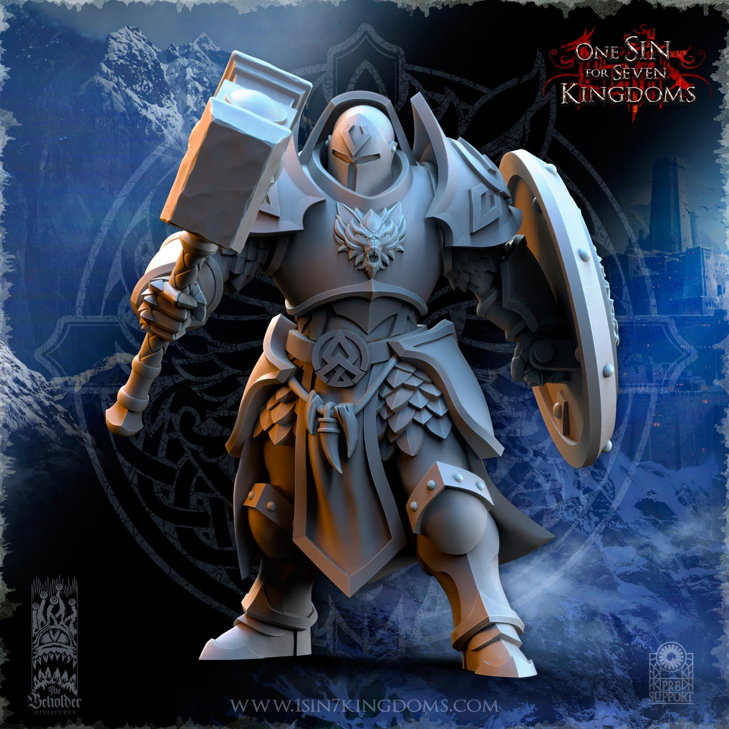 EE - Ohru Tree Shepherd - MULTI – ELFES À FEUILLES PERSISTANTES - Fantasy – The Beholder Miniatures 25-04