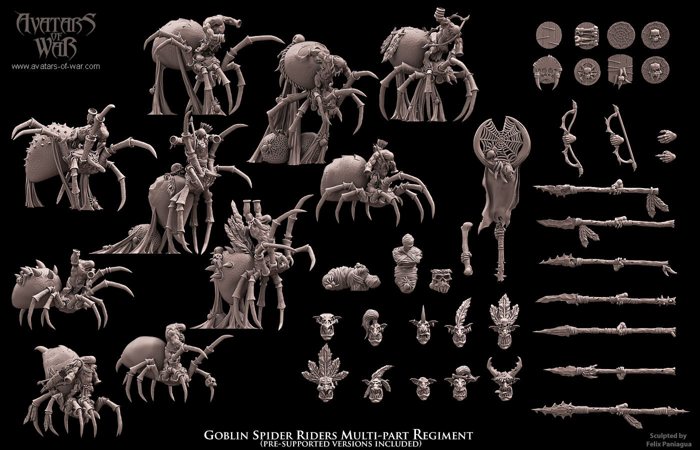 ORC - Orques de Fer avec un régiment d'armes puissantes - BR - ORCS - Fantasy – Avatars de Guerre