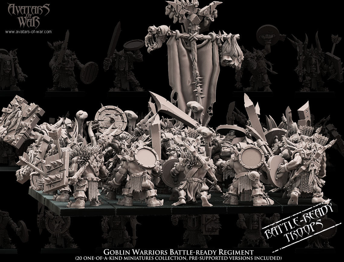 ORC - Orques de Fer avec un régiment d'armes puissantes - BR - ORCS - Fantasy – Avatars de Guerre
