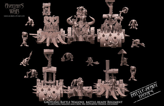 GOBLIN - Grotlings Wagon - BR - GOBLIN - Fantasy – Avatars of War