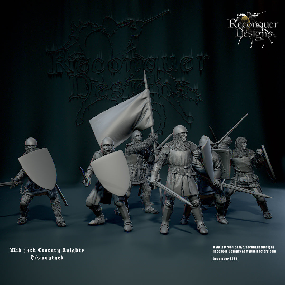 RD - Mid 14th Knights dismounted - BR - Historical - Reconquer Designs 25-12 Novità