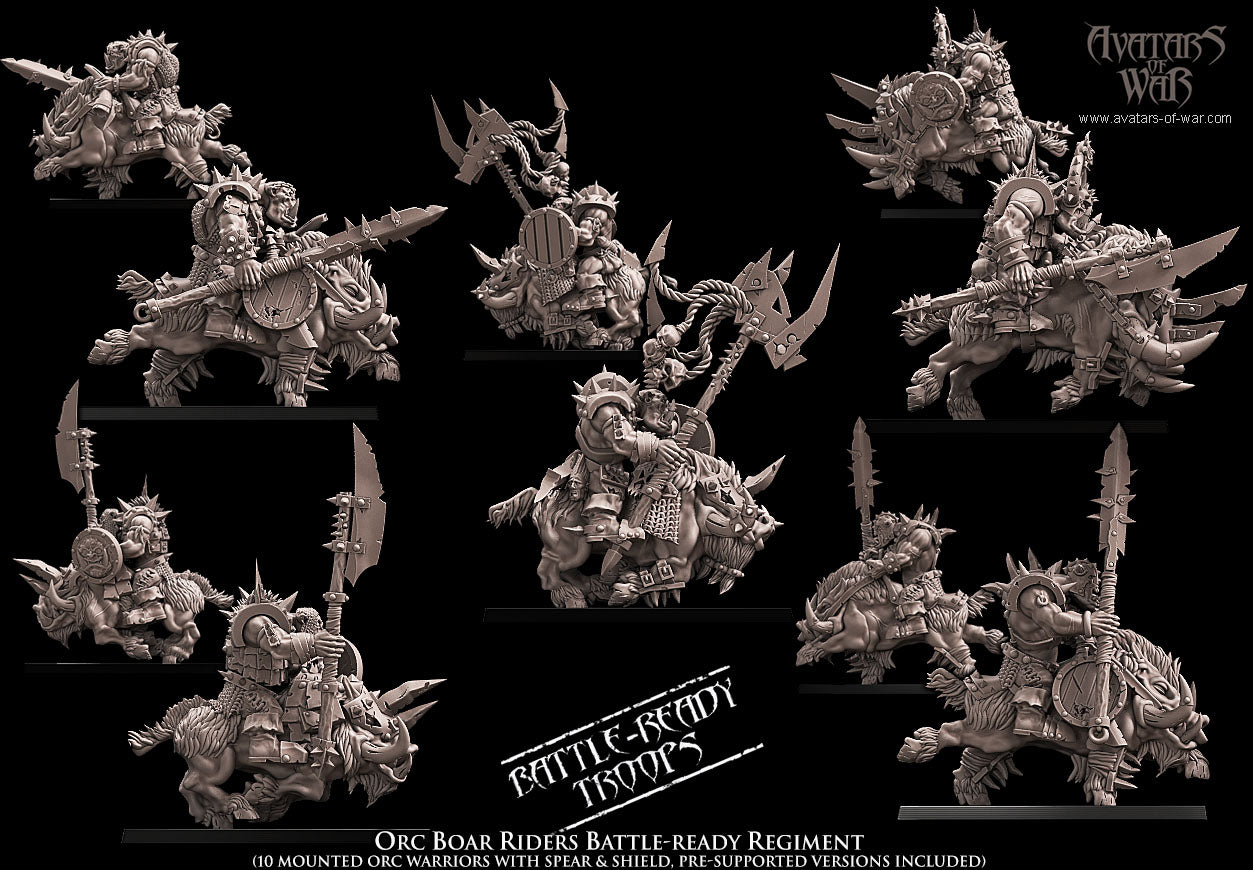 ORC - Orc on warboar Regiment - BR - ORCS - Fantasy – Avatars of War
