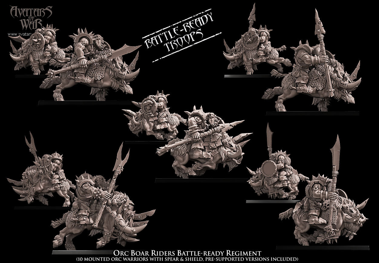 ORC - Orc on warboar Regiment - BR - ORCS - Fantasy – Avatars of War