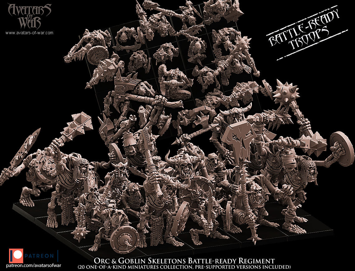 UD - Skeleton Orc & Goblin Regiment - BR - UNDEAD - Fantasy - Avatars of War