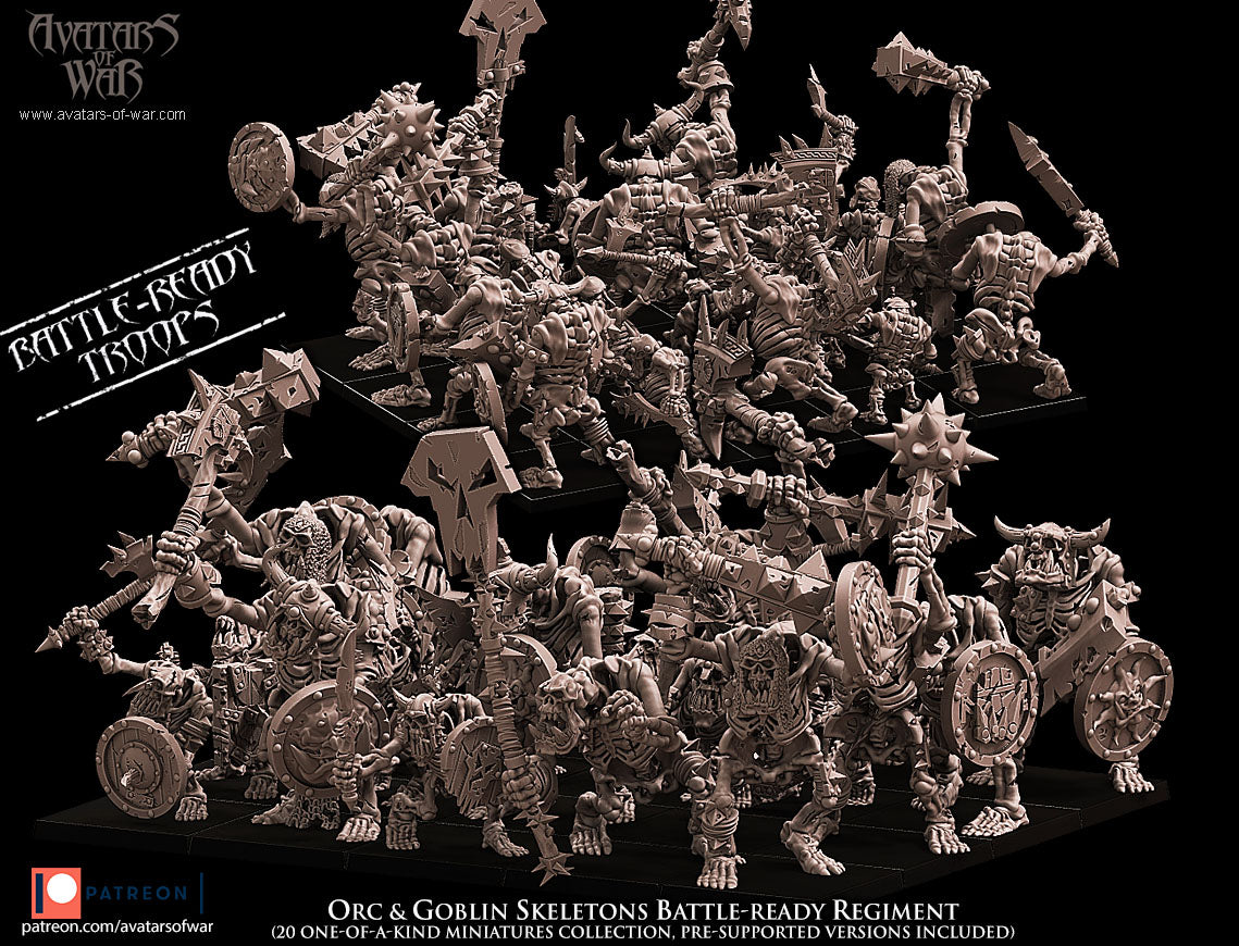 ORC - Orques de Fer avec un régiment d'armes puissantes - BR - ORCS - Fantasy – Avatars de Guerre
