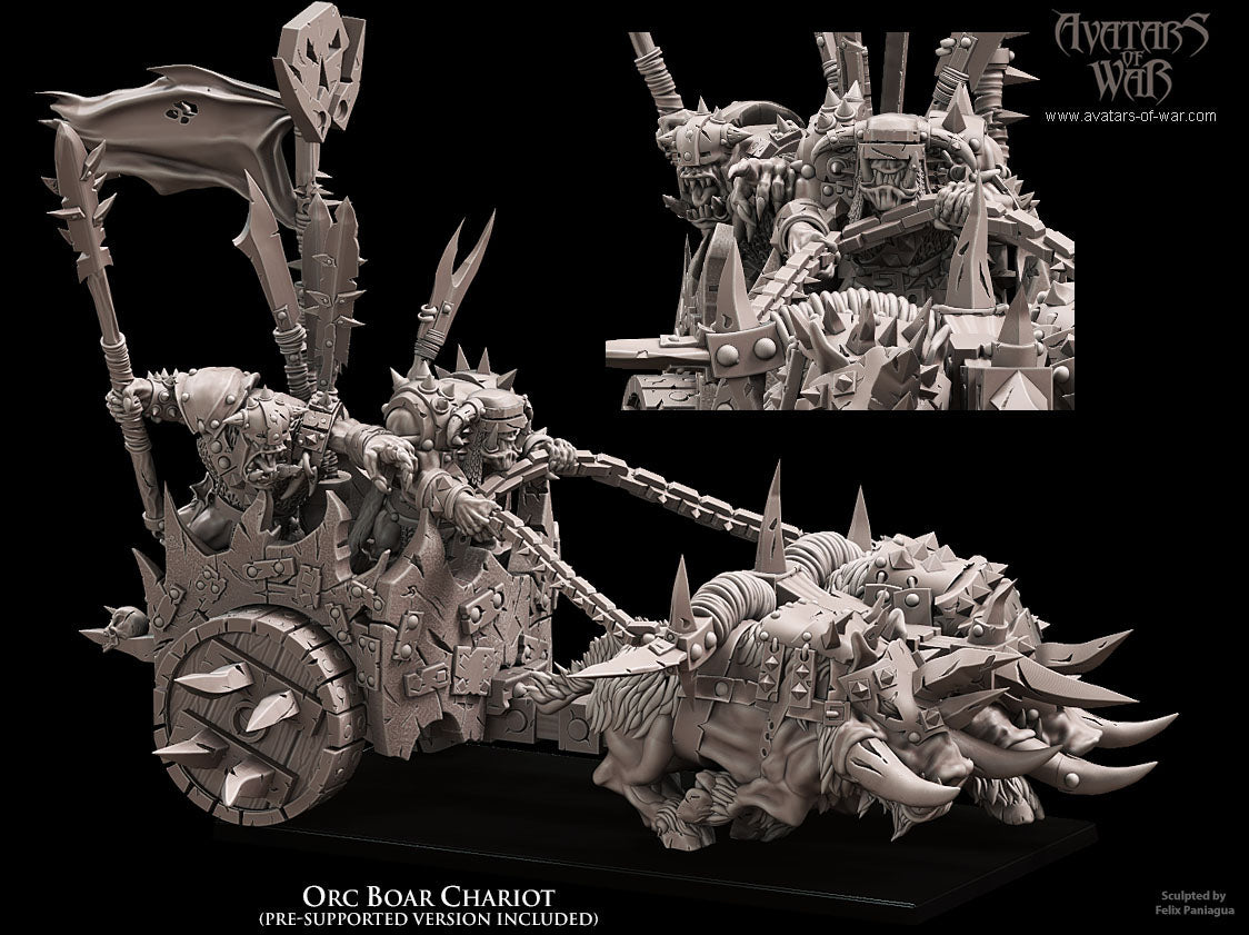 ORC - Orc boar Chariot - MULTI - ORCS - Fantasy – Avatars of War