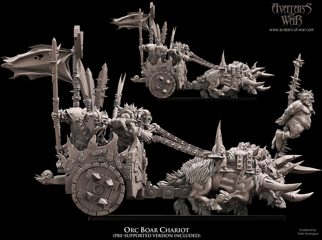ORC - Orc boar Chariot - MULTI - ORCS - Fantasy – Avatars of War