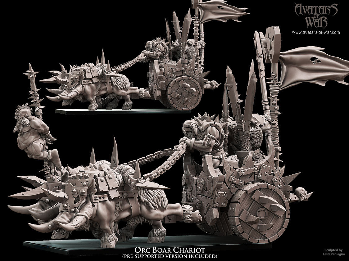 ORC - Orc boar Chariot - MULTI - ORCS - Fantasy – Avatars of War