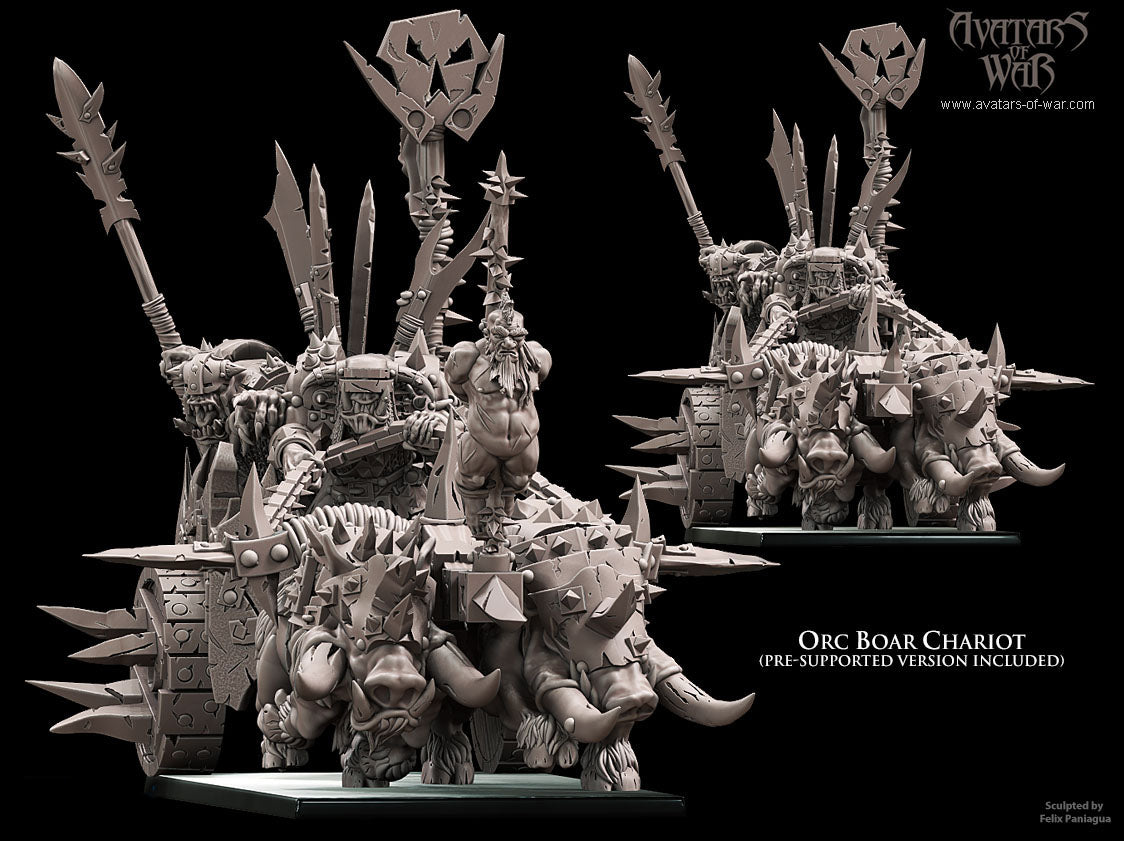 ORC - Orc boar Chariot - MULTI - ORCS - Fantasy – Avatars of War
