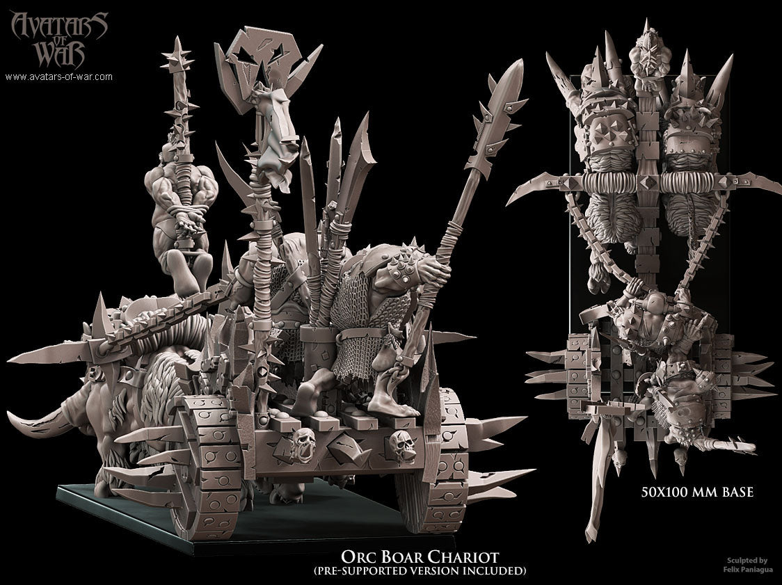 ORC - Orc boar Chariot - MULTI - ORCS - Fantasy – Avatars of War