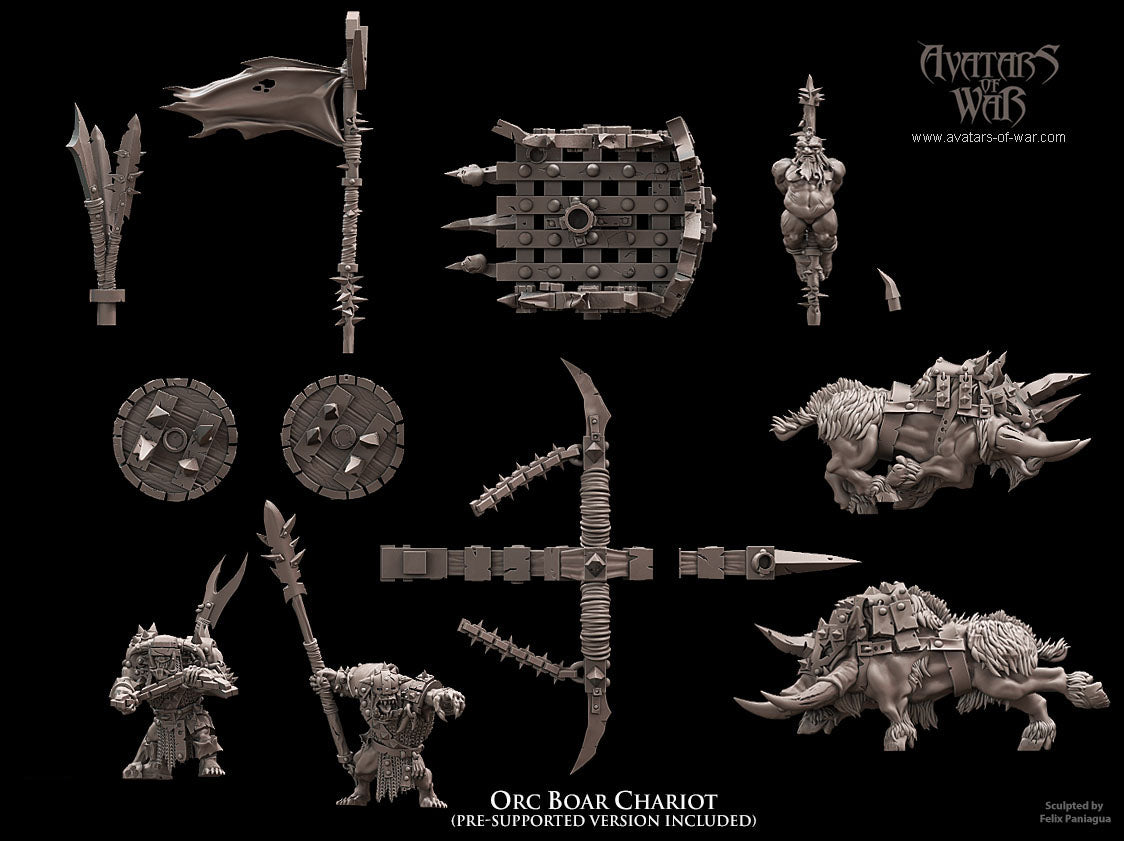 ORC - Orc boar Chariot - MULTI - ORCS - Fantasy – Avatars of War