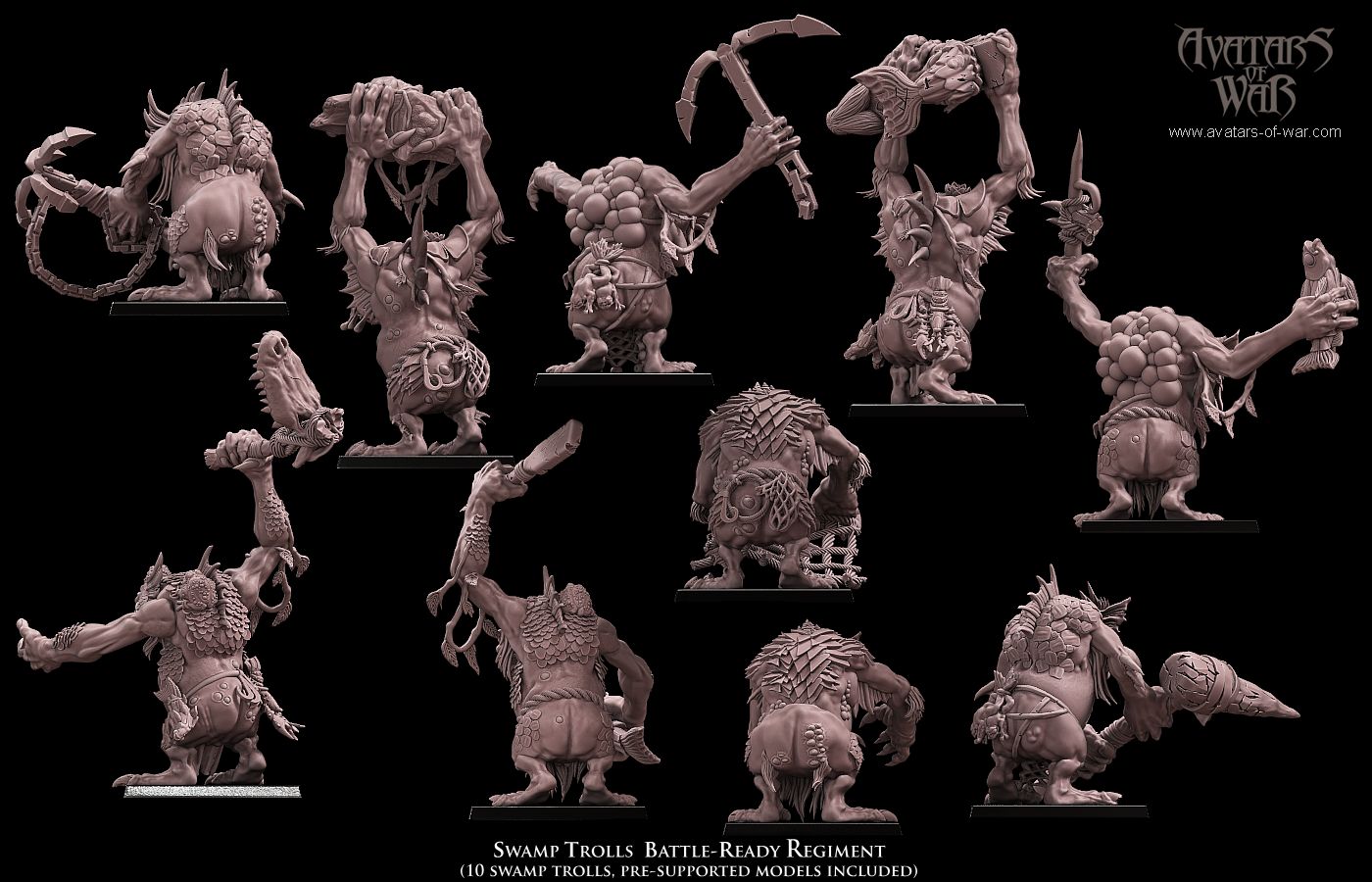 ORC - Orques de Fer avec un régiment d'armes puissantes - BR - ORCS - Fantasy – Avatars de Guerre