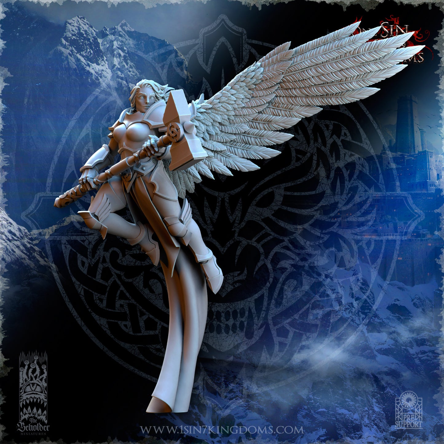 EE - Ohru Tree Shepherd - MULTI – ELFES À FEUILLES PERSISTANTES - Fantasy – The Beholder Miniatures 25-04