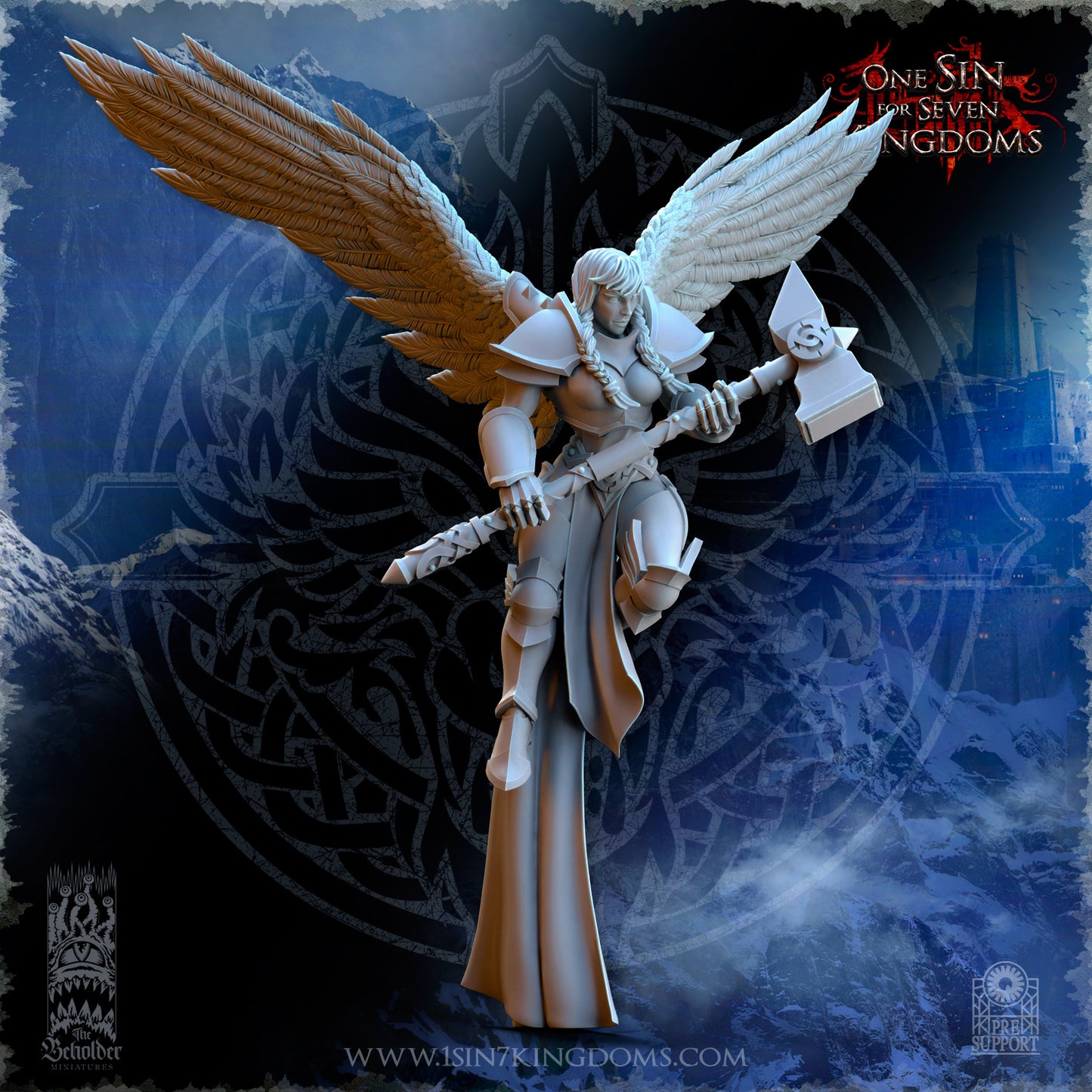 EE - Ohru Tree Shepherd - MULTI – ELFES À FEUILLES PERSISTANTES - Fantasy – The Beholder Miniatures 25-04