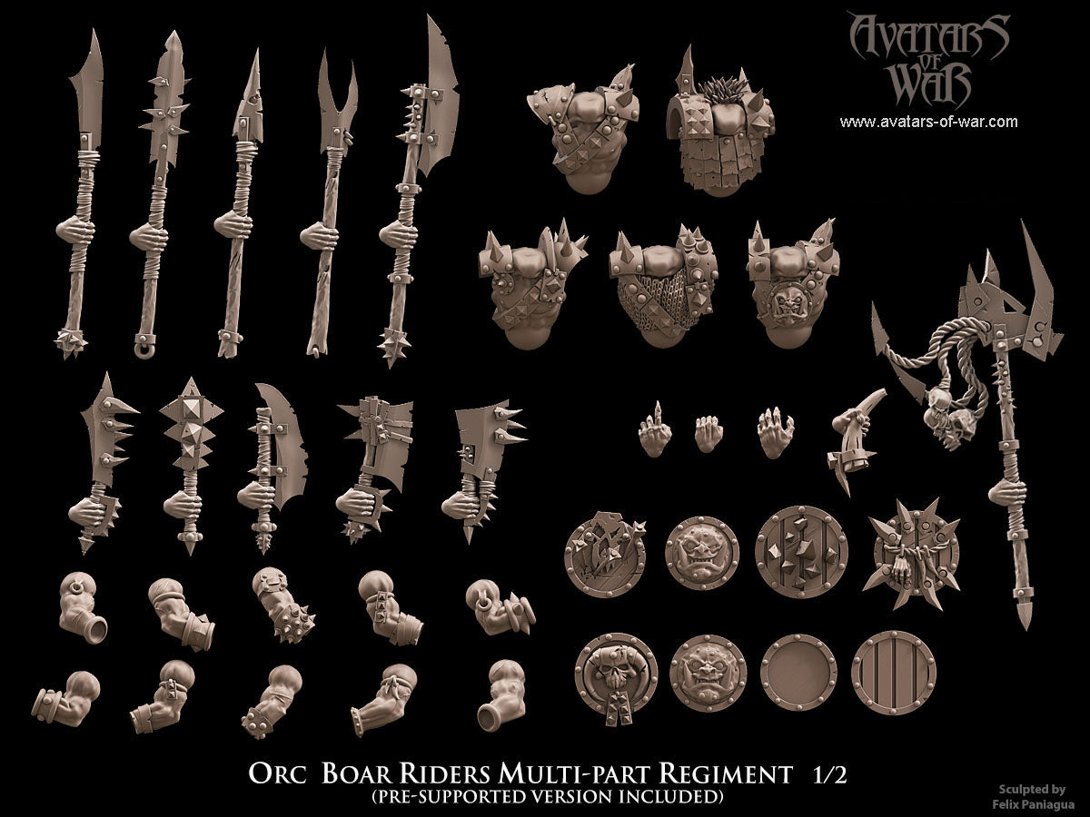 ORC - Orques de Fer avec régiment d'armes et de boucliers - BR - ORCS - Fantasy – Avatars de Guerre