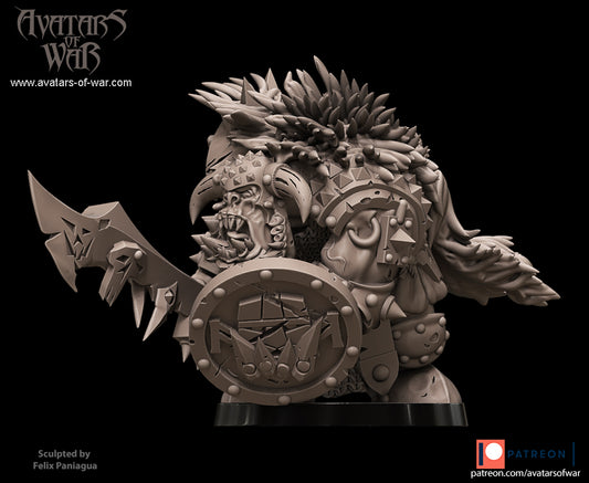 ORC - Orc Warboss01 - BR - ORCS - Fantasy – Avatars of War - Legendary Heroes Patreon May 2021 - Batch 3